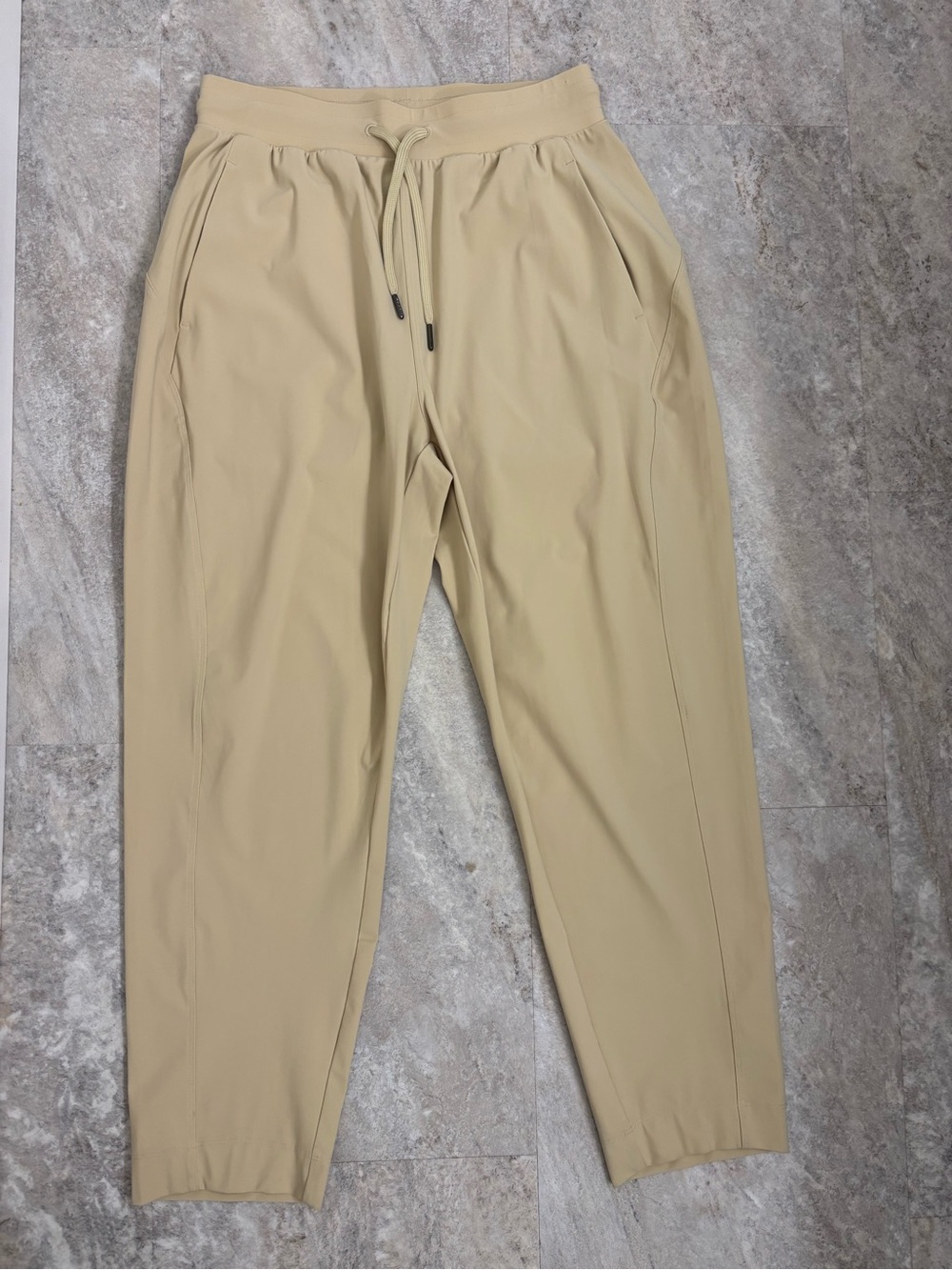 Sweaty Betty Beige Drawstring Track Joggers